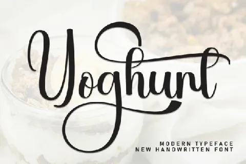 Yoghurt Calligraphy font