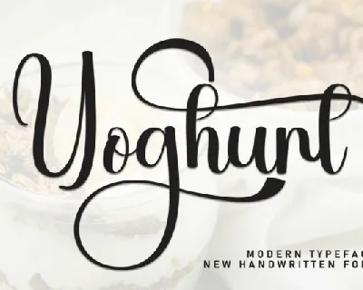 Yoghurt Calligraphy font