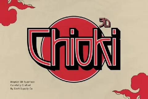 Chioki 3D font