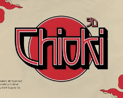 Chioki 3D font