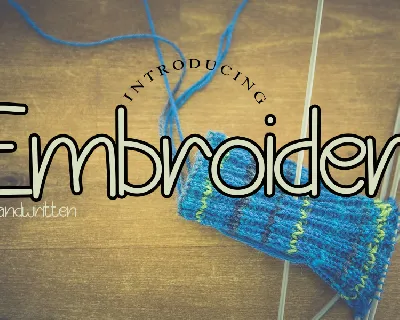 Embroider font