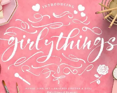 Girly Things Brush font