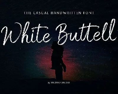 White Buttell Brush font