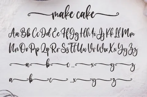 make cake font