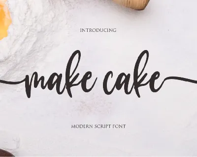 make cake font