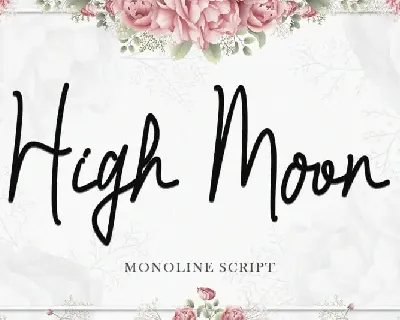 High Moon Handwritten font