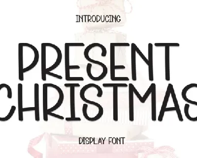 Present Christmas Display font