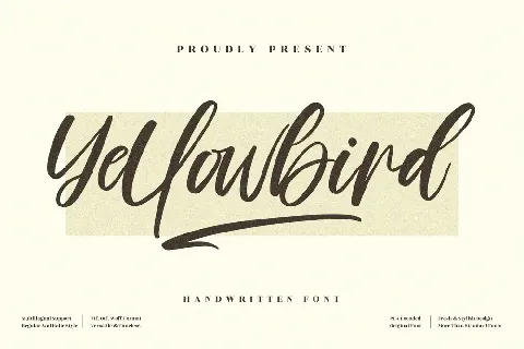 Yellowbird font