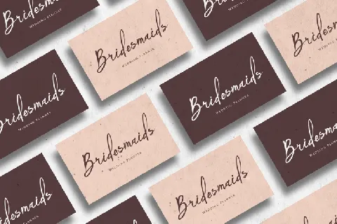 Bridesmaid font