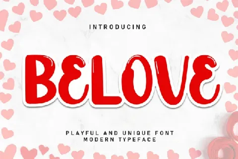 Belove Display font