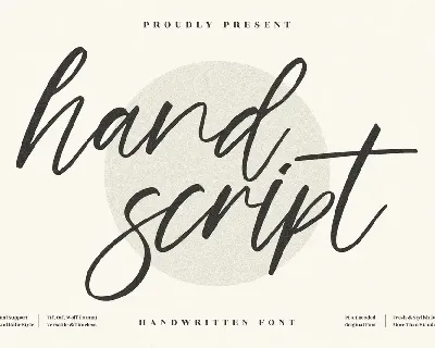 hand script font