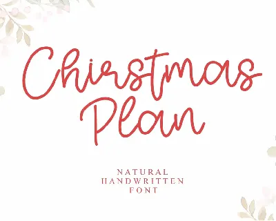 Christmas Plan - Personal Use font