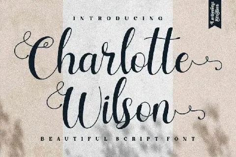 Charlotte Wilson Calligraphy font