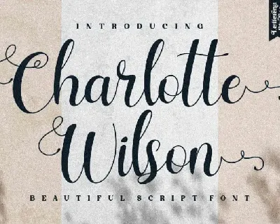 Charlotte Wilson Calligraphy font