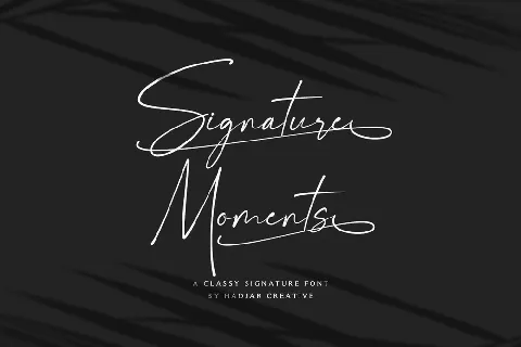 Signature Moments font
