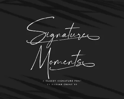 Signature Moments font