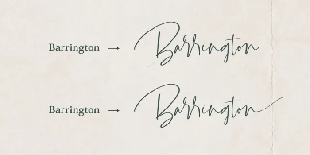 Barrington Calligraphy font