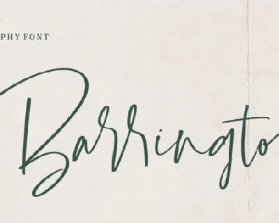 Barrington Calligraphy font