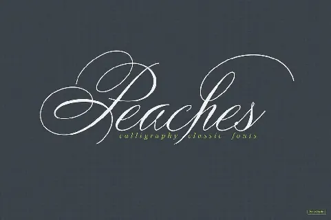Peaches Calligraphic font