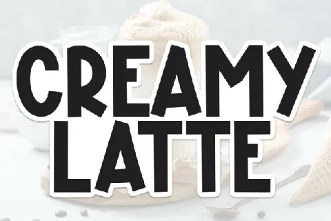 Creamy Latte Display font