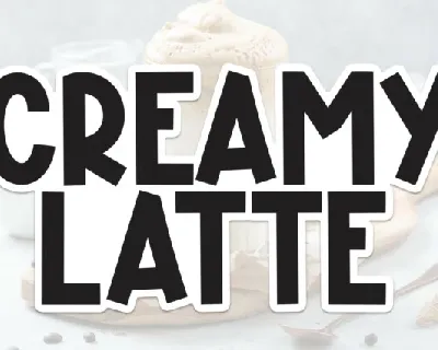 Creamy Latte Display font