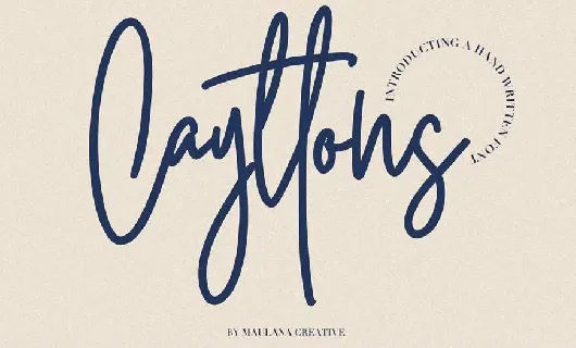 Cayttons Signature font