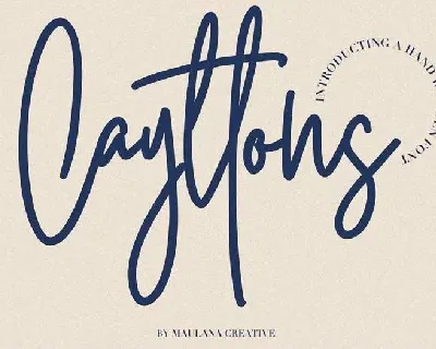 Cayttons Signature font