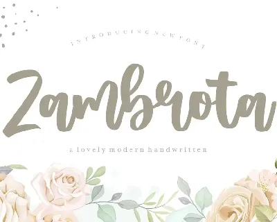 Zambrota font