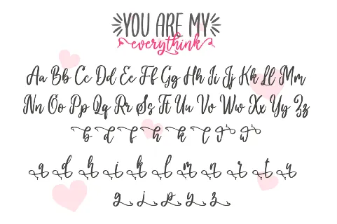 you are my everythink font