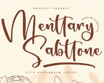 Menttary Sabttone font