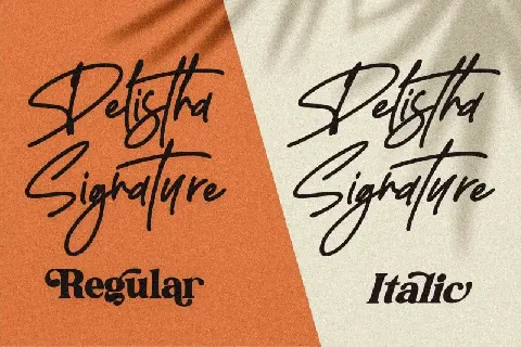 Delistha Signature font