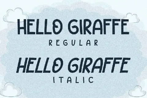 Hello Giraffe Display font