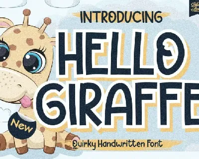 Hello Giraffe Display font