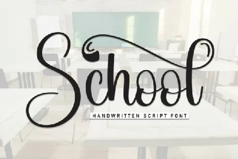 School Calligraphy font