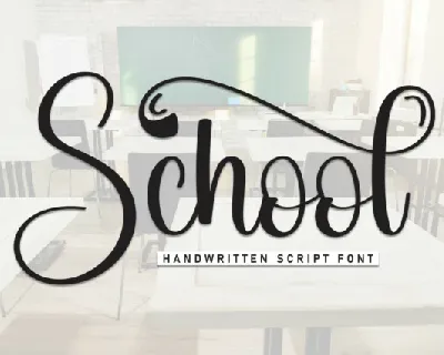 School Calligraphy font