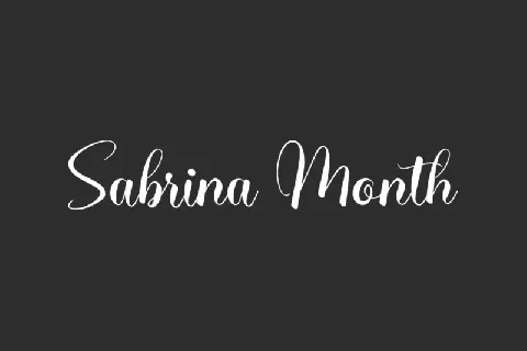 Sabrina Month font
