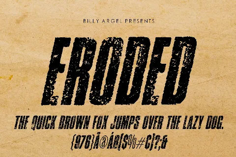 ERODED PERSONAL USE font