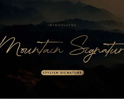 Mountain Signature font