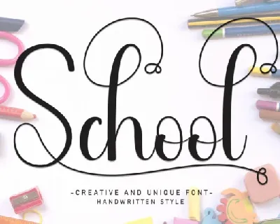 School Script Typeface font