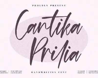 Cantika Prilia font