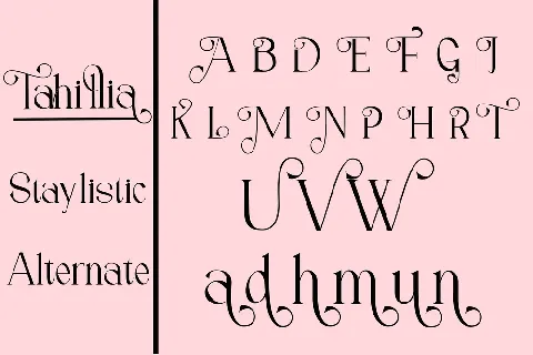 Tahillia font