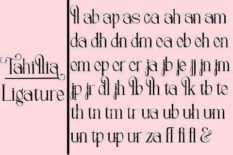 Tahillia font