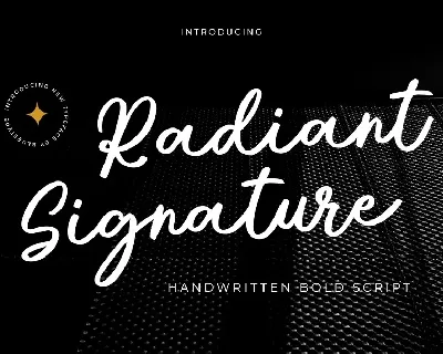 Radiant Signature font