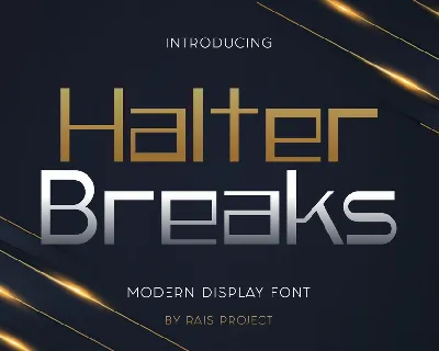 Halter Breaks font
