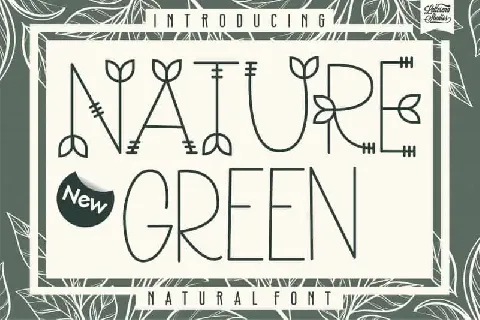 Nature Green Display font