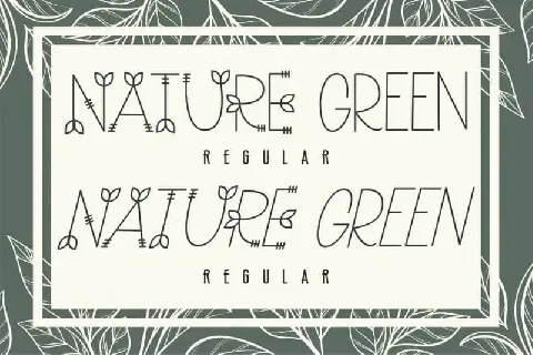 Nature Green Display font