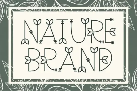 Nature Green Display font