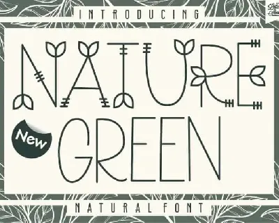 Nature Green Display font