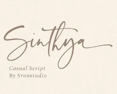 Sinthya Script Free font