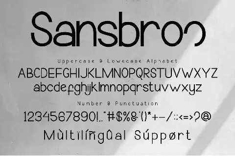 Sansbroo font